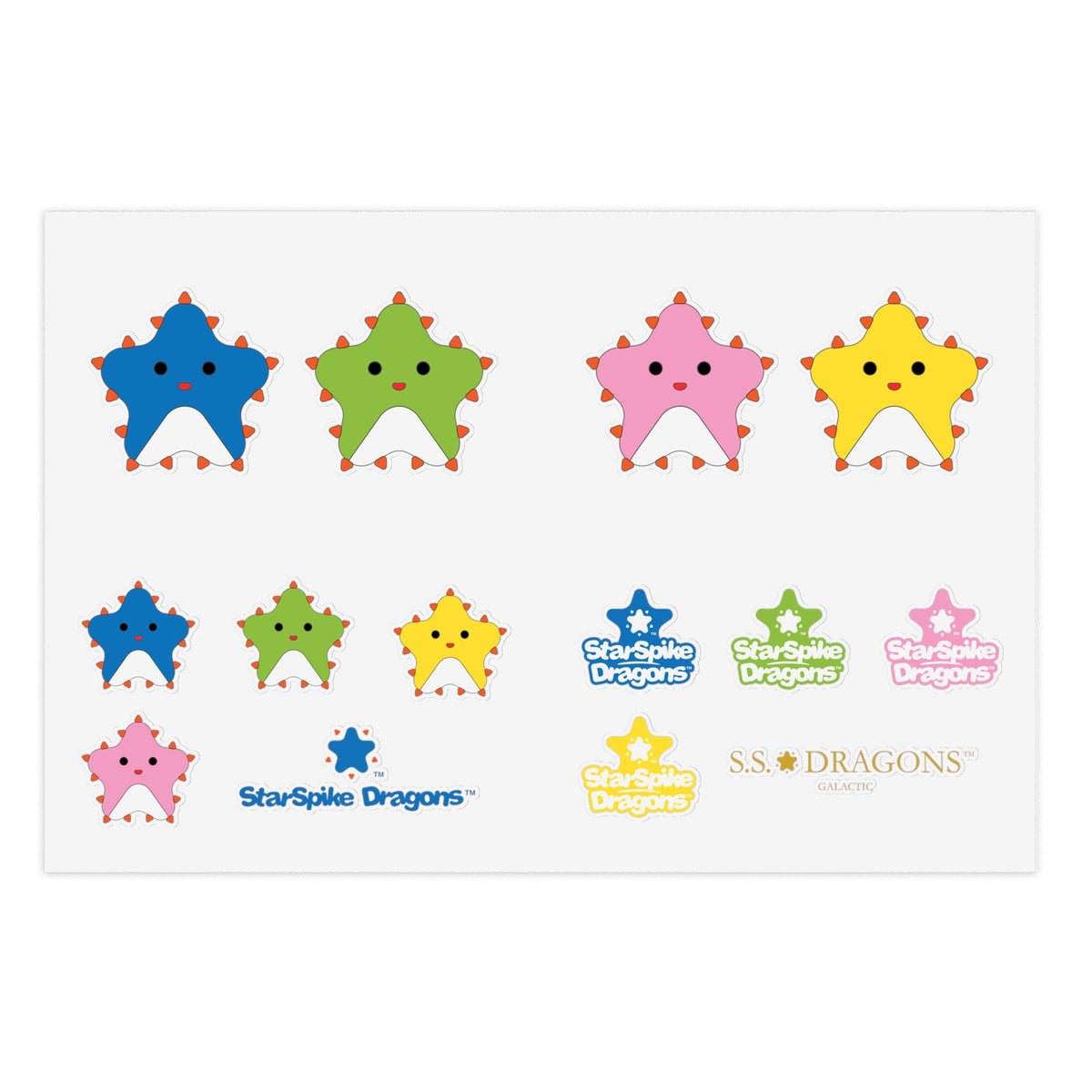 Star Spike Dragons™ Sticker Sheet