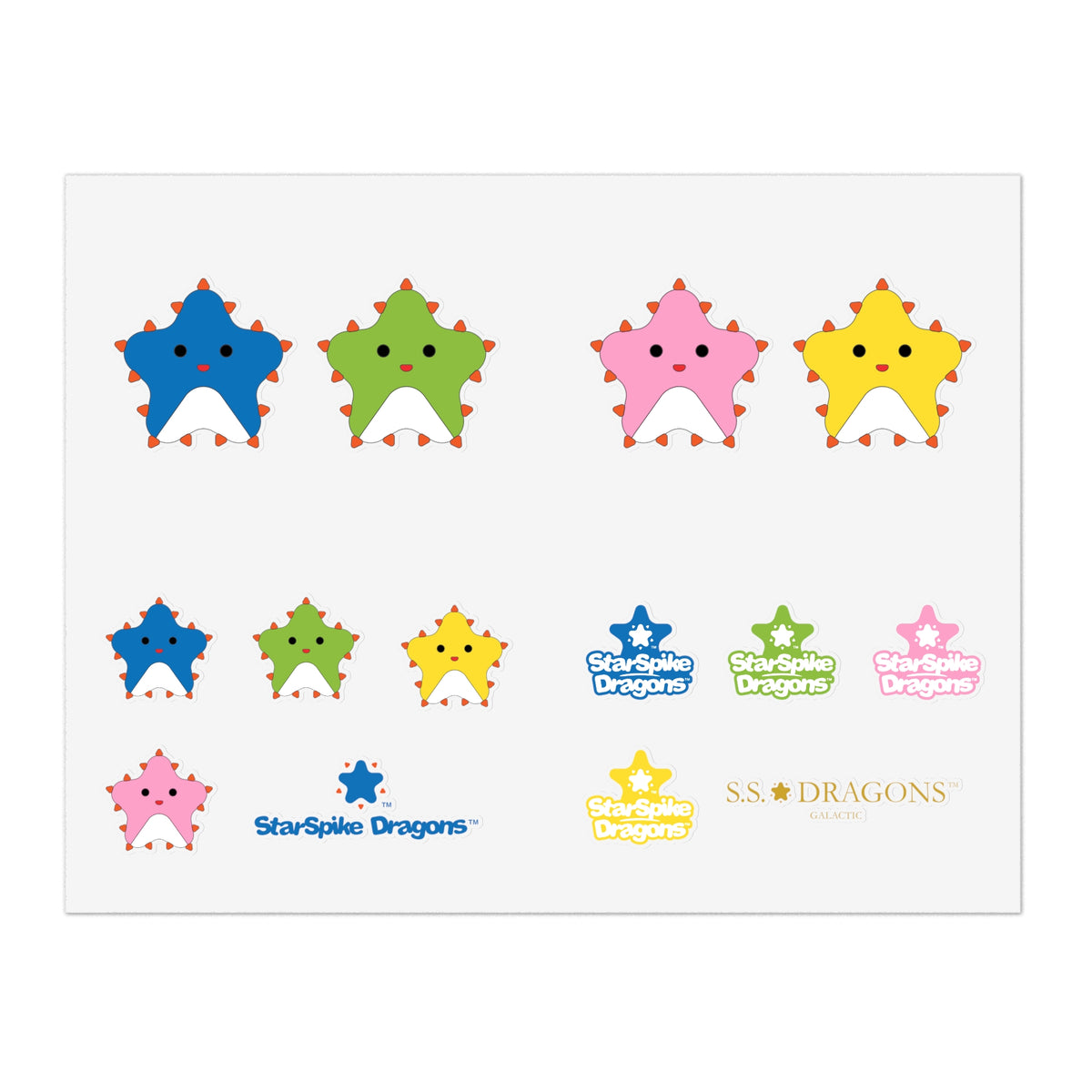 Star Spike Dragons™ Sticker Sheet