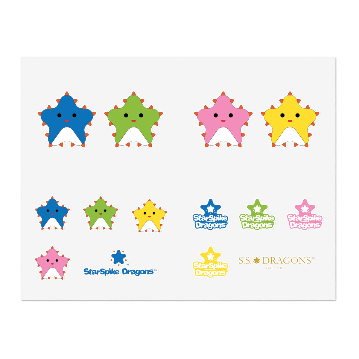 Star Spike Dragons™ Sticker Sheet